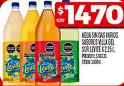 Supermercados DIA Levite agua sin gas varios sabores villa del sur oferta