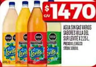 Supermercados DIA Levite agua sin gas varios sabores villa del sur oferta