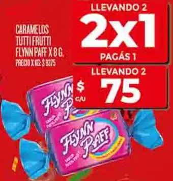 Supermercados DIA Caramelos tutti frutti flynn paff oferta