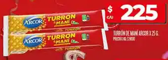 Supermercados DIA Arcor turrón de maní oferta