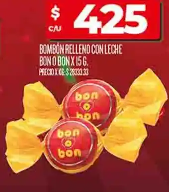 Supermercados DIA Bon o bon bombón relleno con leche oferta