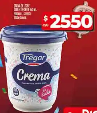 Supermercados DIA Crema de leche double tregar oferta