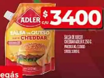 Supermercados DIA Adler salsa de queso cheddar oferta