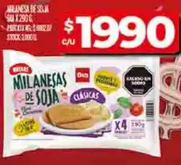 Supermercados DIA Dia milanesas soja clasicas oferta