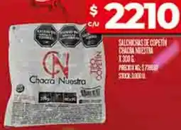 Supermercados DIA Chacha nuestra salchichas de copetin oferta