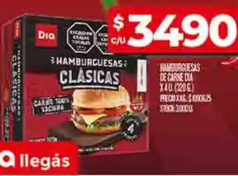 Supermercados DIA Dia hamburguesas de carne oferta