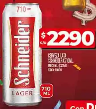 Supermercados DIA Schneider cerveza lata oferta