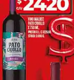 Supermercados DIA Pato criollo vino malbec oferta