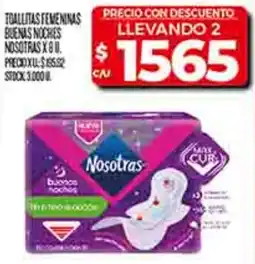 Supermercados DIA Toallitas femeninas buenas noches nosotras oferta