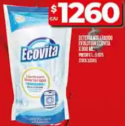 Supermercados DIA Ecovita detergente liquido evolution oferta