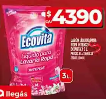 Supermercados DIA Ecovita jabón líquido para ropa intenso oferta