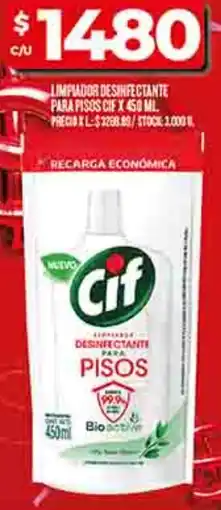 Supermercados DIA Cif limpiador desinfectante para pisos oferta