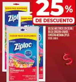 Supermercados DIA Bolsas multipack con cierre bolsa conserna ziploc grande conserva mediana oferta