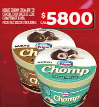 Supermercados DIA Helado bombon crema toffee chocolate con dulce de leche chump frigor oferta