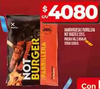 Supermercados DIA Not burger hamburguesas parrillera oferta