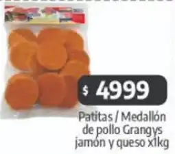 Autoservicio Capo Patitas/medallón de pollo grangys jamón y queso oferta