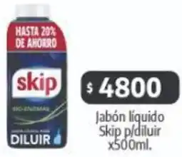 Autoservicio Capo Jabón líquido Skip p/diluir oferta