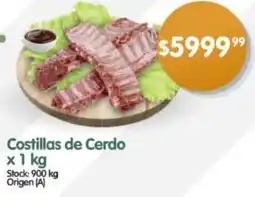 Supermercados Buenos Días Costillas de cerdo oferta