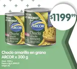 Supermercados Buenos Días Arcor choclo amarillo en grano oferta