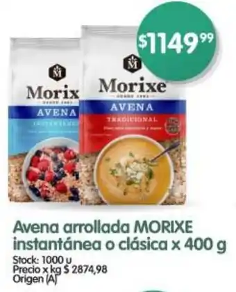 Supermercados Buenos Días Morixe avena arrollada instantánea o clásica oferta