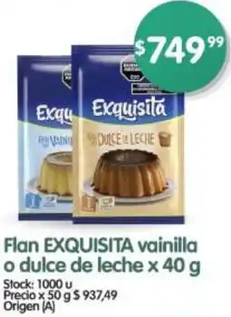 Supermercados Buenos Días Exquisita flan vainilla o dulce de leche oferta