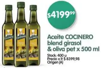 Supermercados Buenos Días Cocinero aceite blend girasol & oliva pet oferta