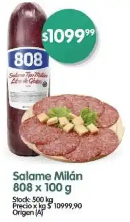 Supermercados Buenos Días Milán salame 808 oferta