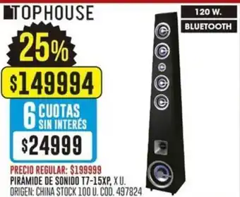 Coto Tophouse pirámide de sonido t7-15xp oferta