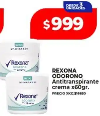 Supermayorista Vital Rexona odorono antitranspirante crema oferta