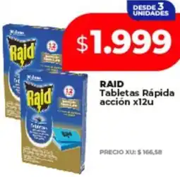 Supermayorista Vital Raid tabletas rápida acción oferta