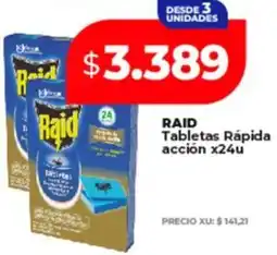 Supermayorista Vital Raid tabletas rápida acción oferta