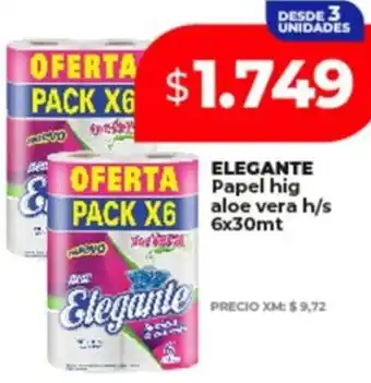 Supermayorista Vital ELEGANTE Papel hig aloe vera oferta