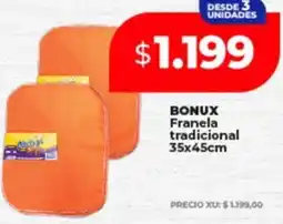 Supermayorista Vital Bonux franela tradicional oferta