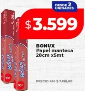 Supermayorista Vital Bonux papel manteca oferta