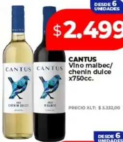 Supermayorista Vital Cantus vino malbec/ chenin dulce oferta