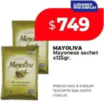 Supermayorista Vital Mayoliva mayonesa sachet oferta