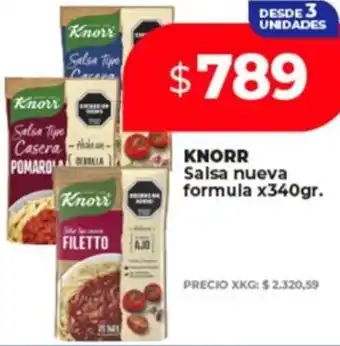 Supermayorista Vital Knorr salsa nueva formula oferta