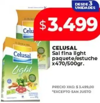 Supermayorista Vital Celusal sal fina light paquete/estuche oferta