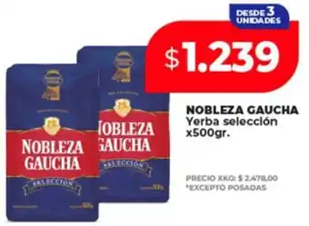 Supermayorista Vital Nobleza gaucha yerba selección oferta