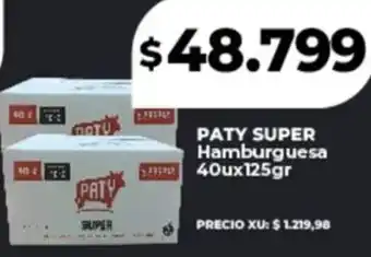 Supermayorista Vital Paty super hamburguesa oferta