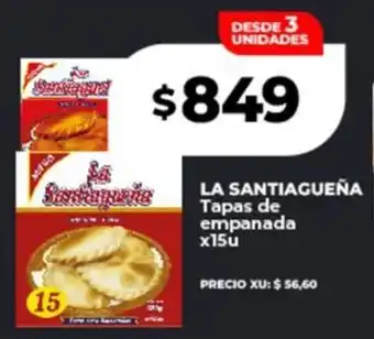 Supermayorista Vital La santiagueña tapas de empanada oferta