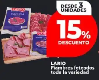 Supermayorista Vital Lario fiambres feteados toda la variedad oferta