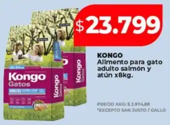 Supermayorista Vital Kongo alimento para gato adulto salmón y atún oferta