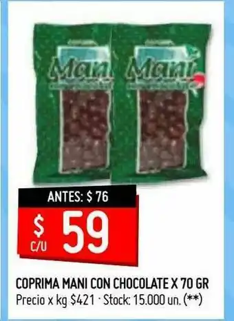 Changomas Coprima Mani Con Chocolate oferta