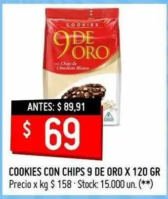Changomas Cookies Con Chips 9 De Oro oferta