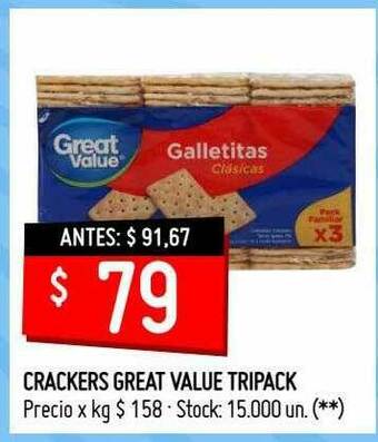 Changomas Crackers Great Value Tripack oferta
