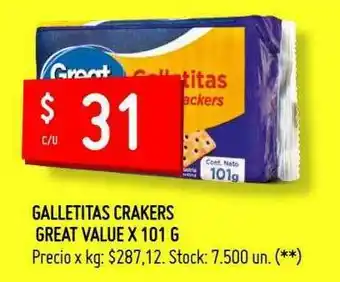 Changomas Galletitas Crackers Great Value oferta