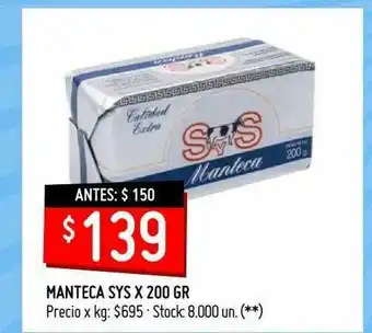 Changomas Manteca Sys oferta
