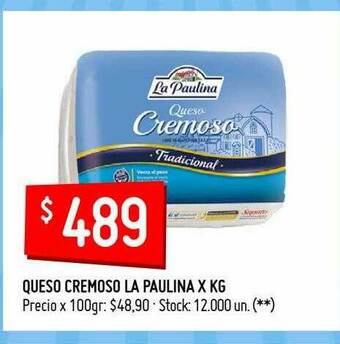 Changomas Queso Cremoso La Paulina oferta