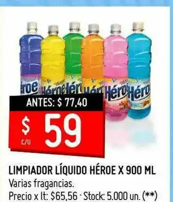 Changomas Limpiador Liquido Héroe oferta
